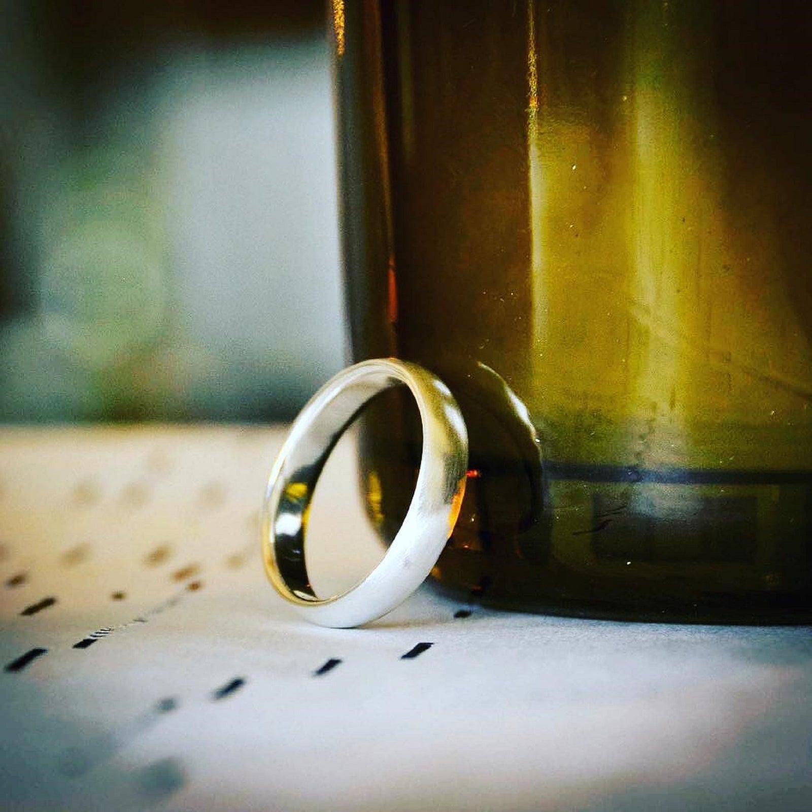 4mm White Sapphire in a sterling silver ring