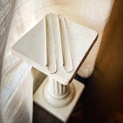 Sterling Silver Linear Drop Earrings