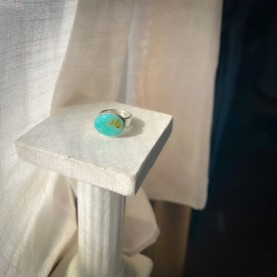 Albero Turquoise & Sterling Silver Statement Ring - Size 9