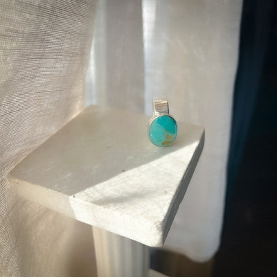 Albero Turquoise & Sterling Silver Statement Ring - Size 9