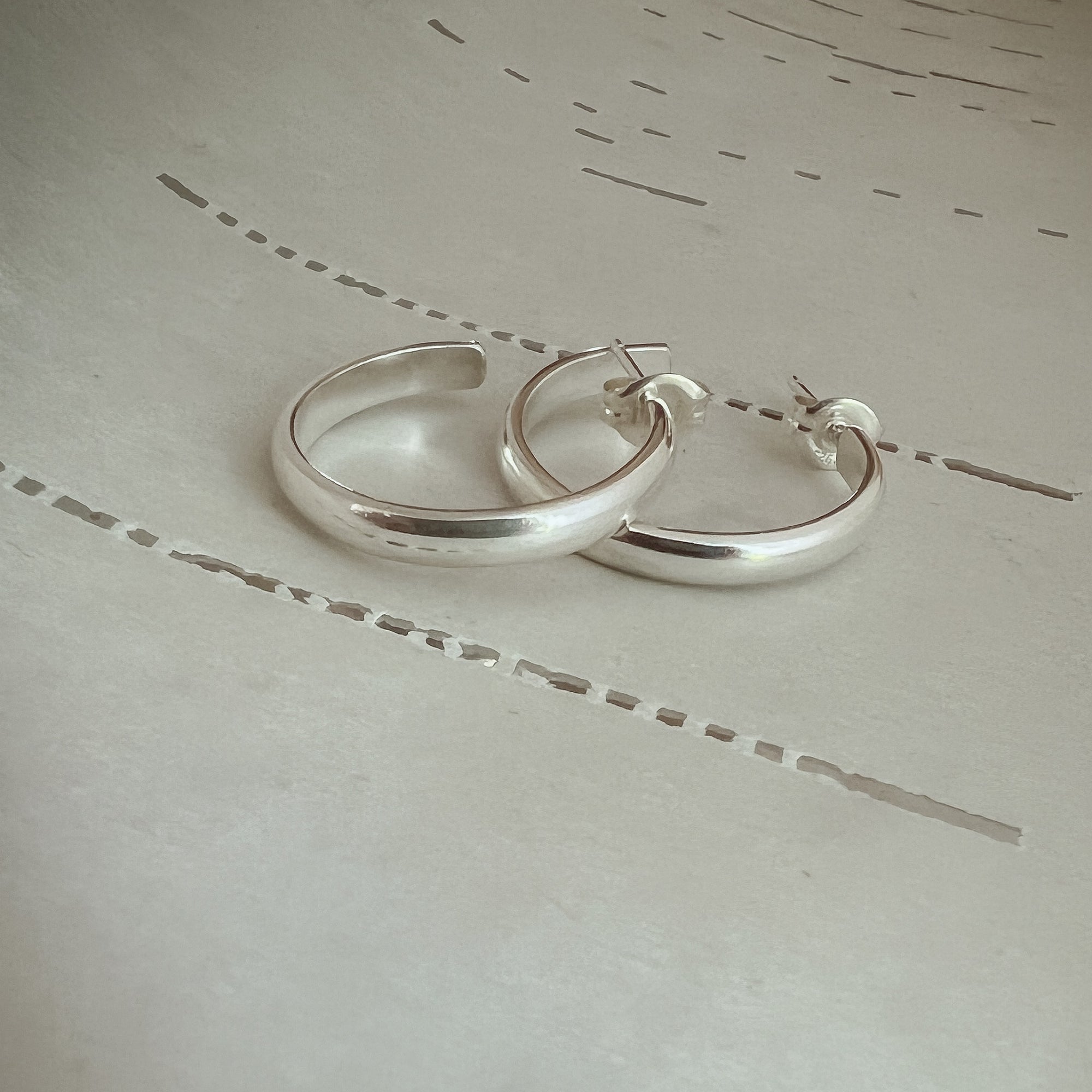 Sterling Silver Polished Hoops